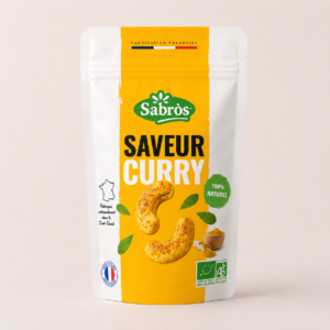 Noix de cajou bio saveur curry en sachet refermable